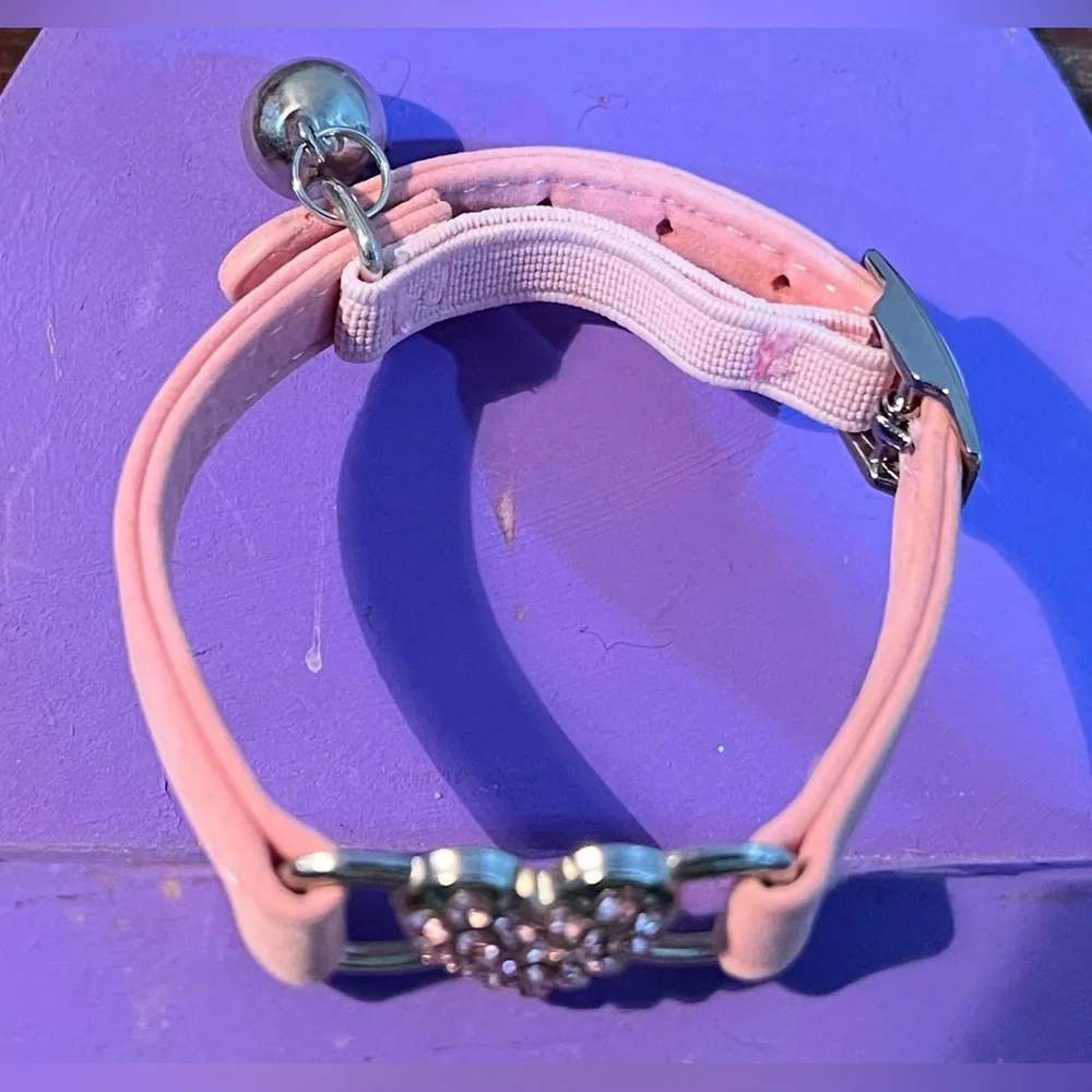 Cat Collar Pink Sparkling Heart